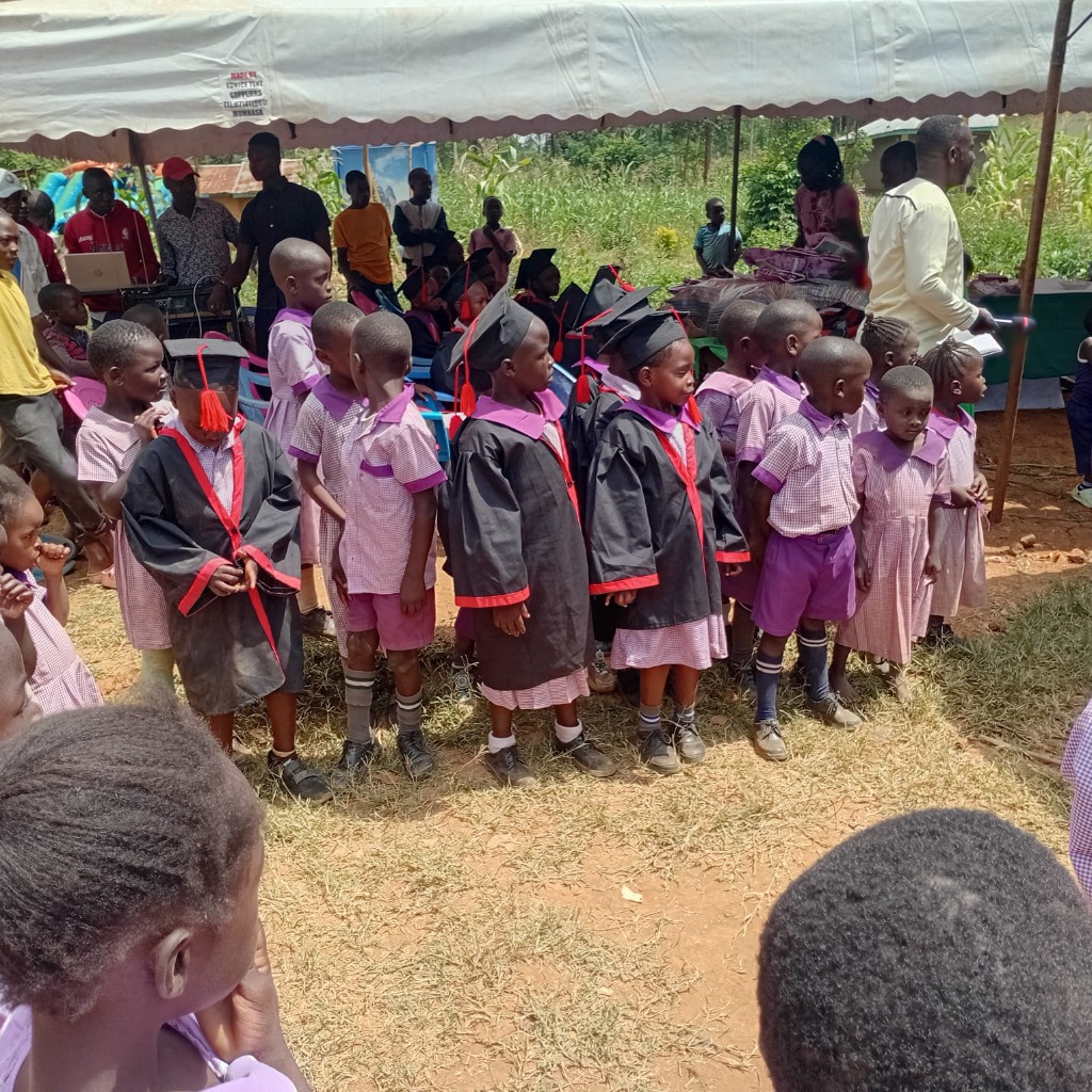 Graduating children at our partner school project in Kenya